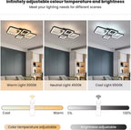 LED-Deckenleuchte dimmbar, mit Fernbedienung, 3000 K-6500 K