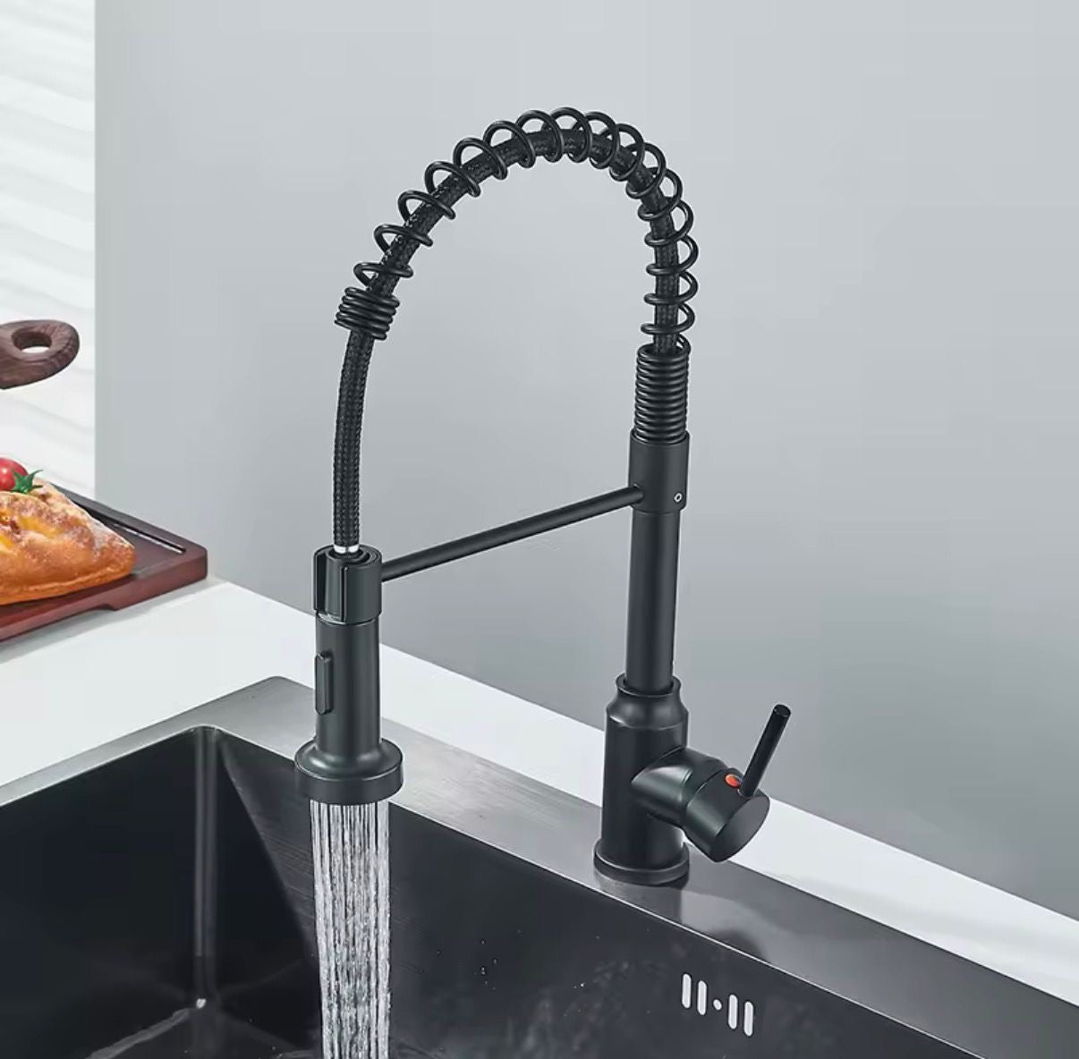 2-Weg Küchenarmatur mit Ziehfunktion, 360 Grad Drehbar