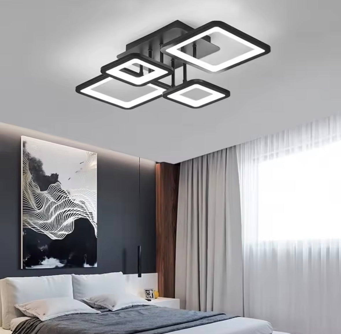 LED-Deckenleuchte dimmbar, mit Fernbedienung, 3000 K-6500 K