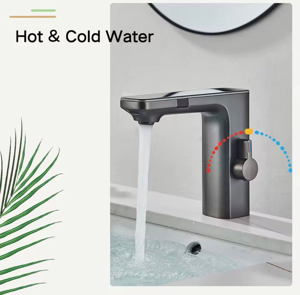 Smart Sensor Wasserhahn mit Digitale Temperaturanzeige