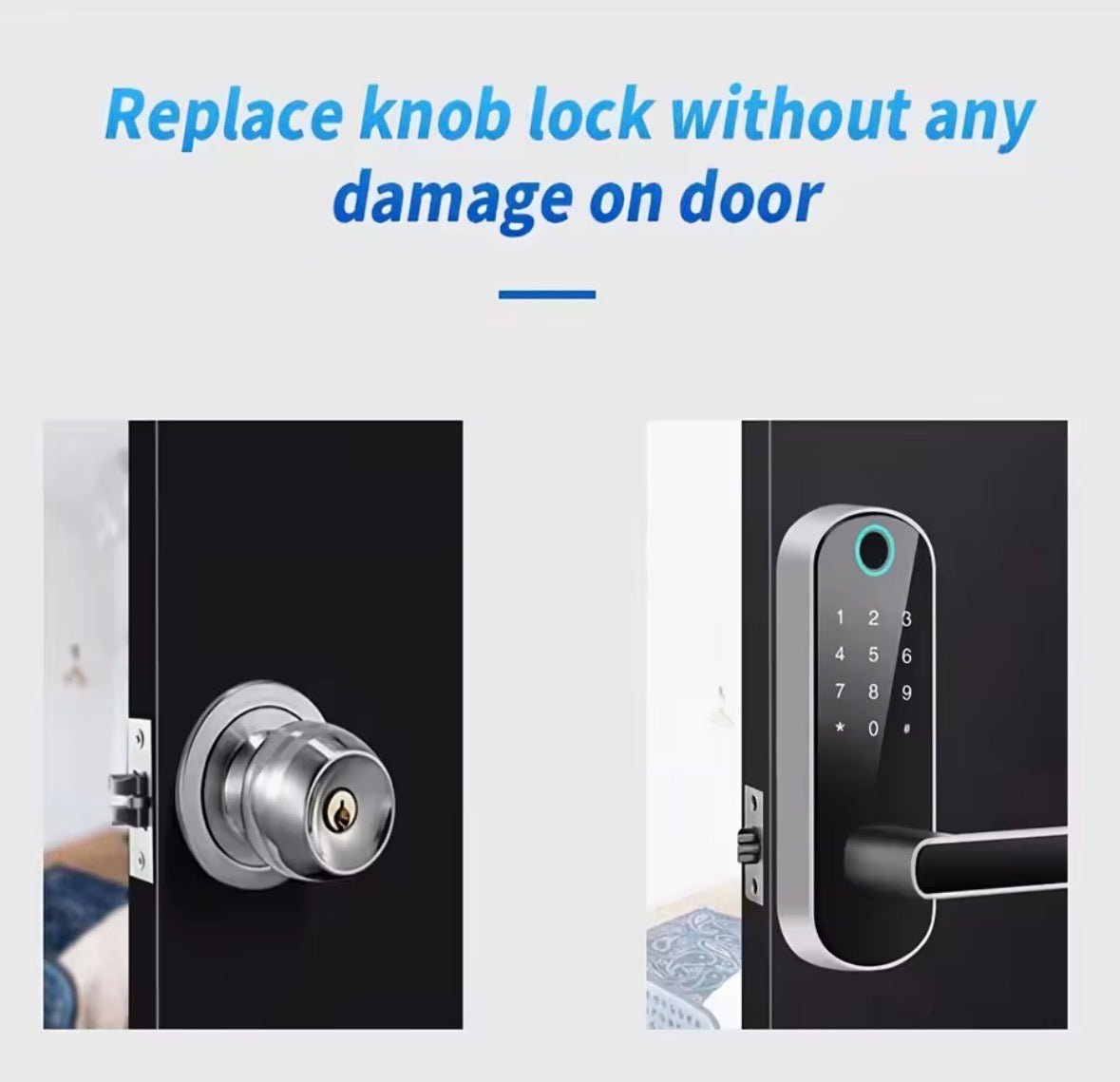 Smart Fingerabdruck-Türschloss, App-Bindung , IC-Karten, IP67 Wasserdicht