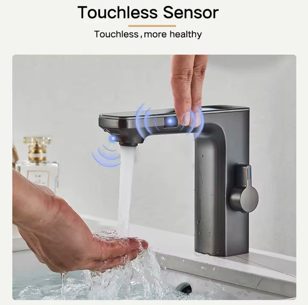 Smart Sensor Wasserhahn mit Digitale Temperaturanzeige
