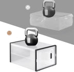 Transparenter Schuhaufbewahrungsorganisator, faltbar Stapelbar