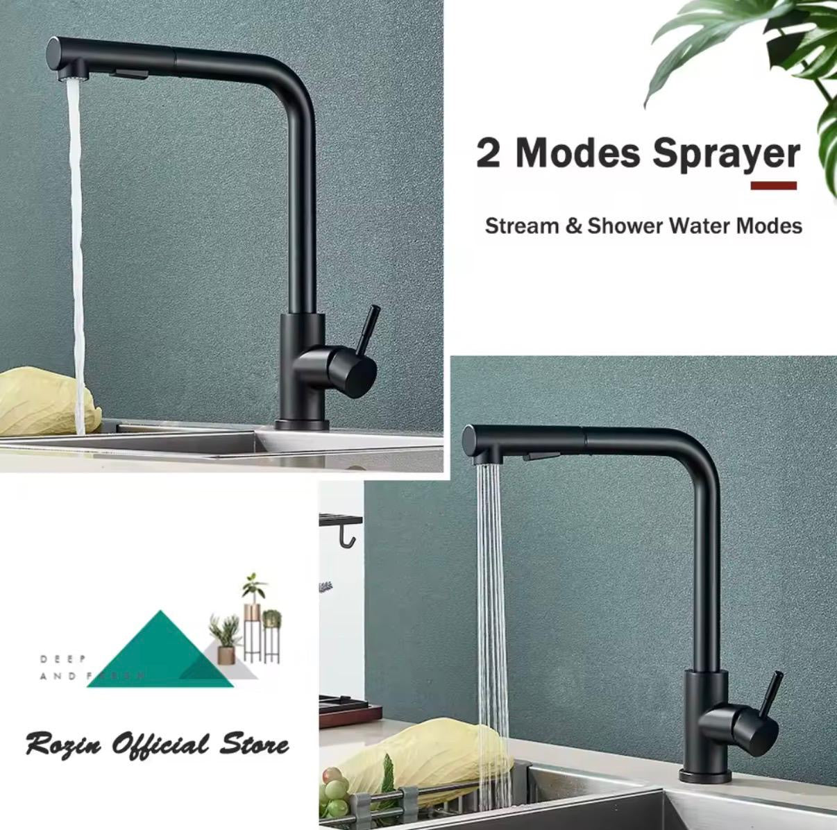 Herausziehbarer Wasserhahn, 2-Modus