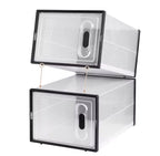 Transparenter Schuhaufbewahrungsorganisator, faltbar Stapelbar