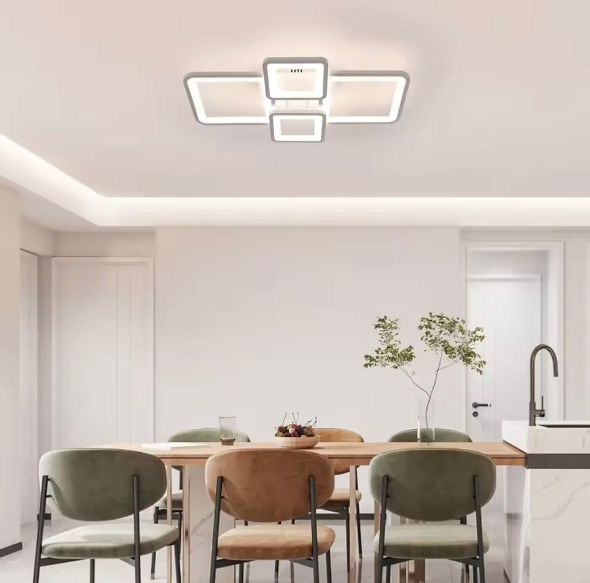 LED-Deckenleuchte dimmbar, mit Fernbedienung, 3000 K-6500 K