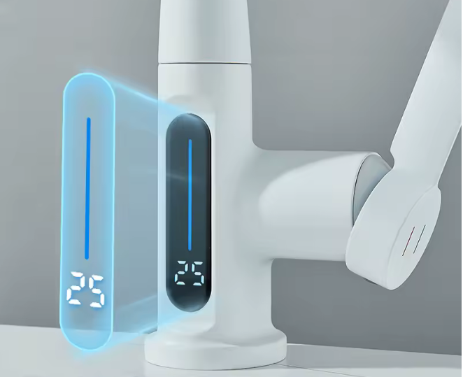 Moderner 3-Weg Badezimmer Waschbecken mit digitaler Temperaturanzeige