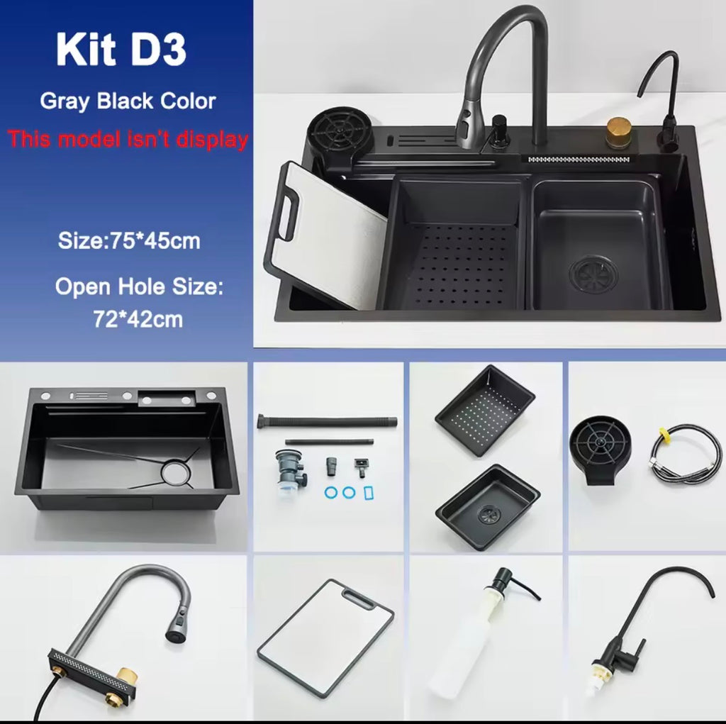 Smart Küchenwaschbecken-Set , Modern, 75x45cm