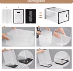 Transparenter Schuhaufbewahrungsorganisator, faltbar Stapelbar