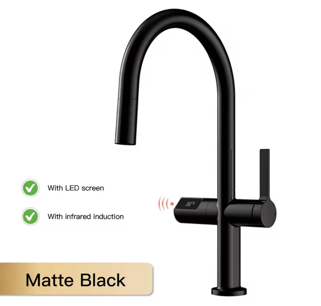 High-End Luxus Wasserhahn mit LED-Temperaturanzeige, Infrarotsensor