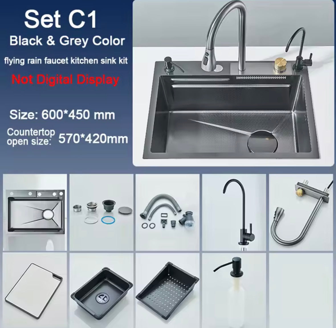 Smart Küchenwaschbecken-Set , Modern, 75x45cm