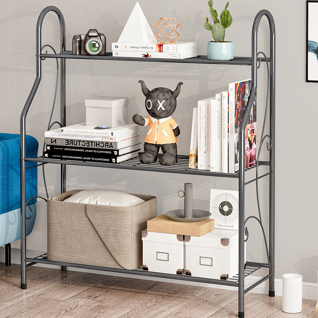 3-stufiger multifunktionaler Eisen-Blumenständer mit moderner Montage