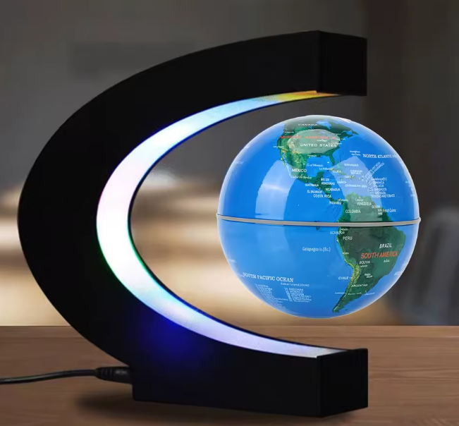 Magnetische Levitationskugel, LED-Weltkarte, elektronische Antigravity-Lampe