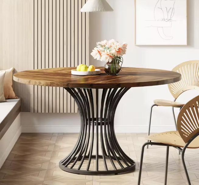 Runder Esstisch für 4–6 Personen, 47-Zoll