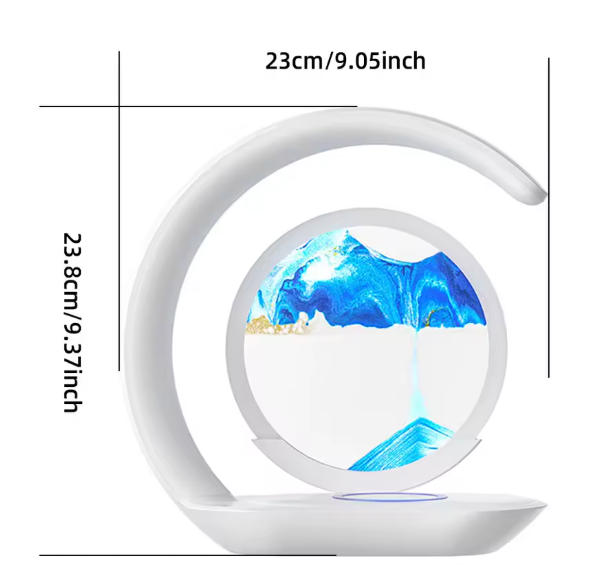 Treibsand Tischlampe USB Wireless Charging, Nachtlicht