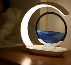Treibsand Tischlampe USB Wireless Charging, Nachtlicht