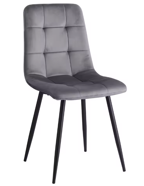 Esszimmerstühle, gepolsterte Stühle, Designstuhl mit Rückenlehne, Samtsitz, Metallrahmen für Küche und Wohnzimmer