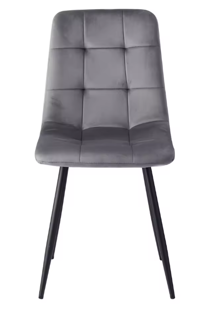 Esszimmerstühle, gepolsterte Stühle, Designstuhl mit Rückenlehne, Samtsitz, Metallrahmen für Küche und Wohnzimmer