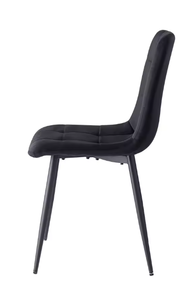 Esszimmerstühle, gepolsterte Stühle, Designstuhl mit Rückenlehne, Samtsitz, Metallrahmen für Küche und Wohnzimmer