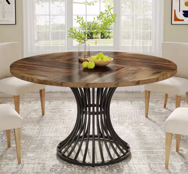 Runder Esstisch für 4–6 Personen, 47-Zoll