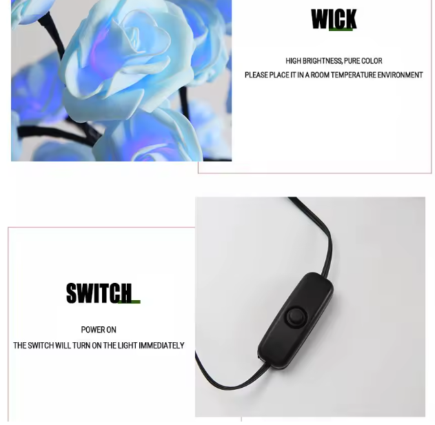 LED Rosenbaum Lichter USB Stecker Tischlampe, Dekoration