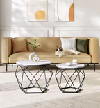 Couchtisch rund, 2er Set, Wohnzimmertisch, Beistelltisch, modern, abnehmbare Tischplatte