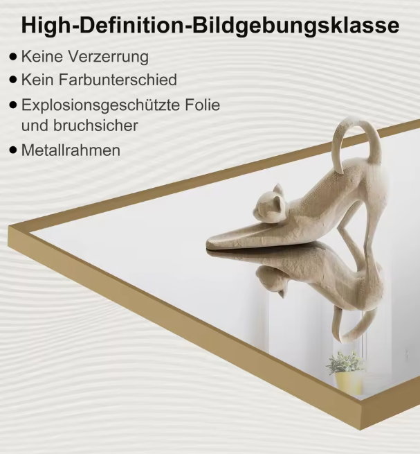 164–177 cm großer Ganzkörperspiegel, Standspiegel mit Metallrahmen