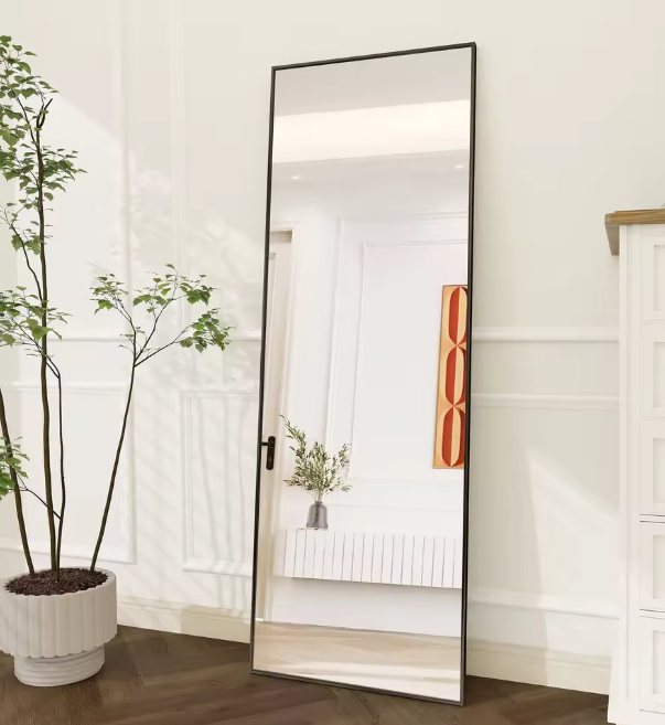 164–177 cm großer Ganzkörperspiegel, Standspiegel mit Metallrahmen