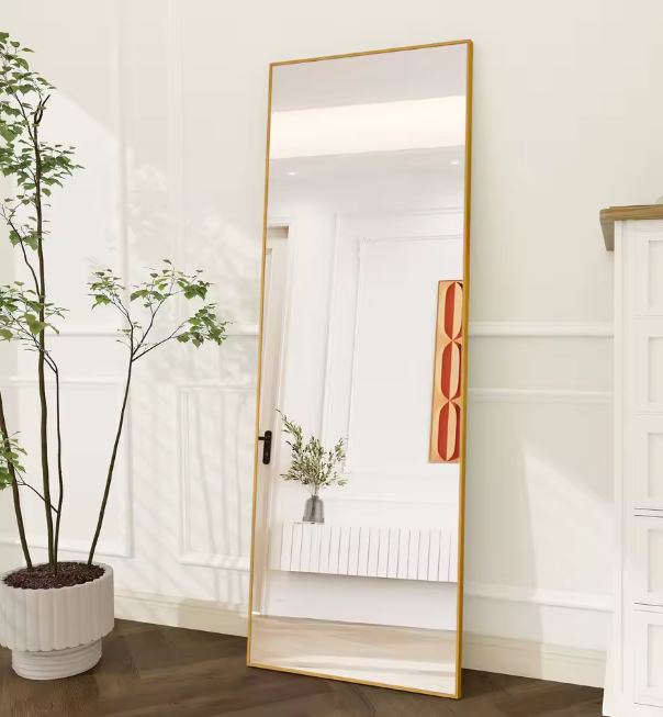 164–177 cm großer Ganzkörperspiegel, Standspiegel mit Metallrahmen